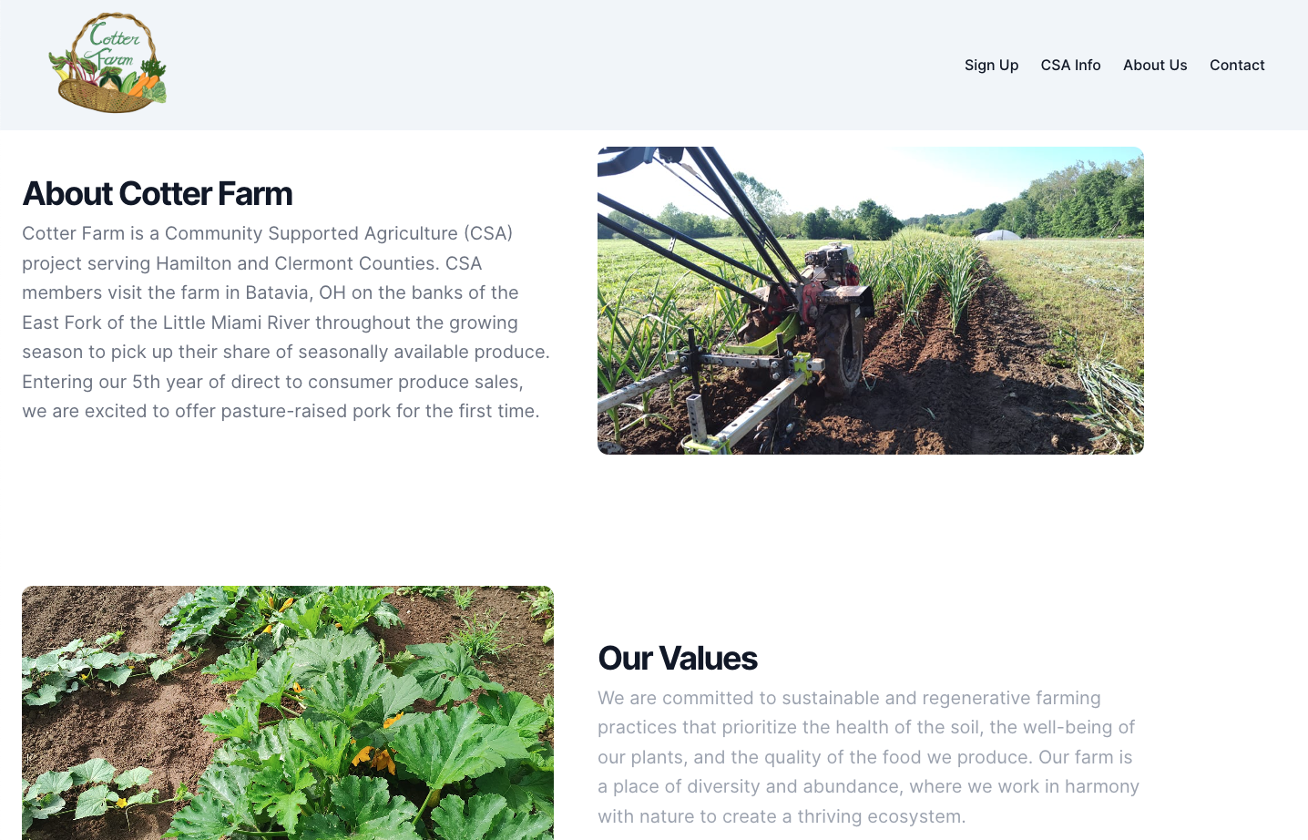 Picture of cotterfarmwebsite